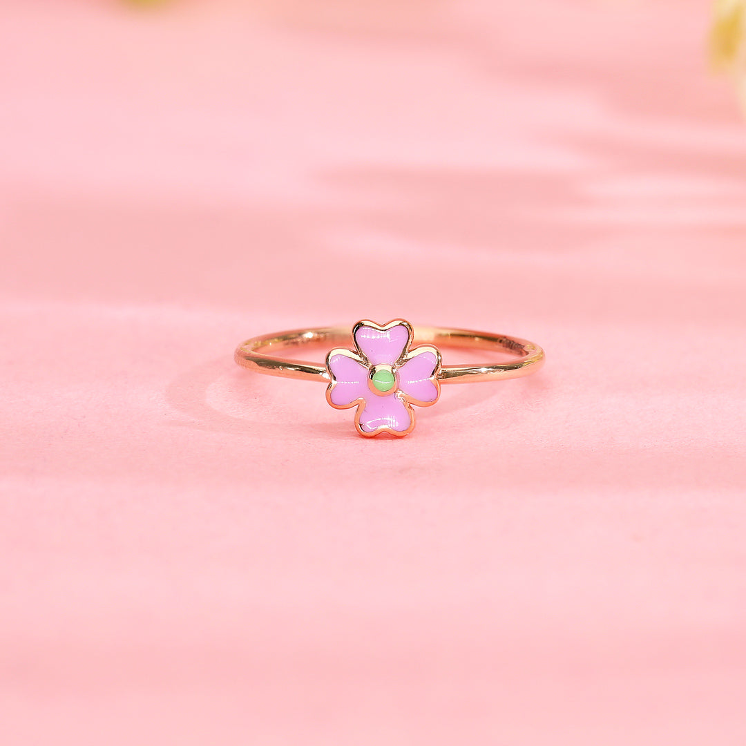 blush bloom gold ring for her