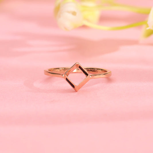 Edge Void Gold Ring for Her