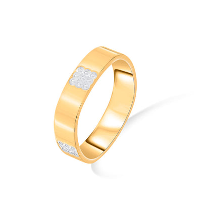 Square Lux Bands Gold Rings
