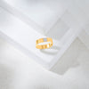 Square Lux Bands Gold Ring
