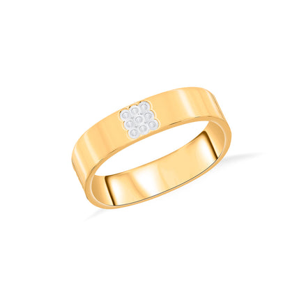 Square Lux Bands Gold Ring