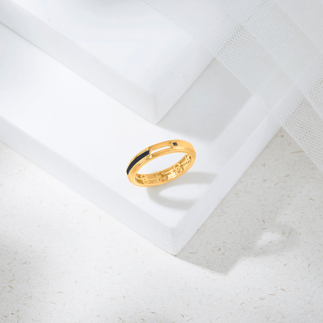 shadow horizon fashion gold rings