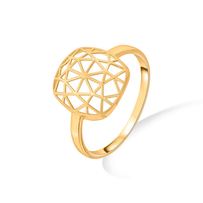 Radiant Framework Cocktail Gold Ring