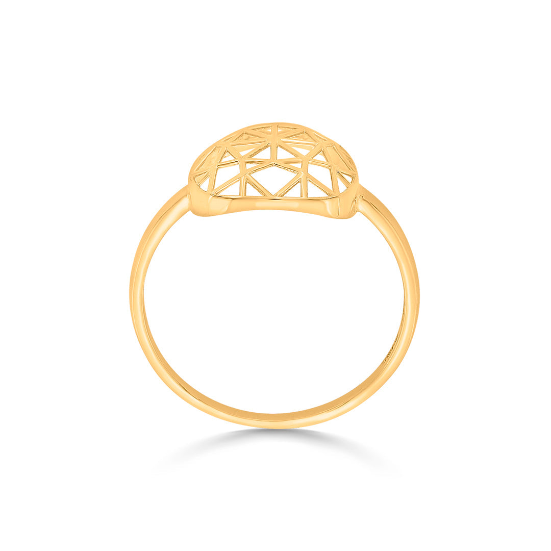 radiant framework cocktail gold rings