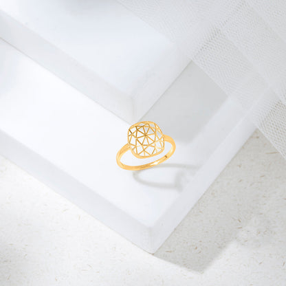 Radiant Framework Cocktail Gold Rings