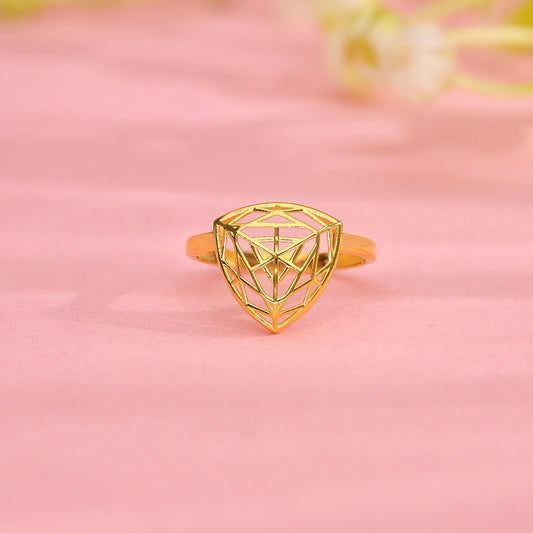 Delta Gleam Gold Ring for Her