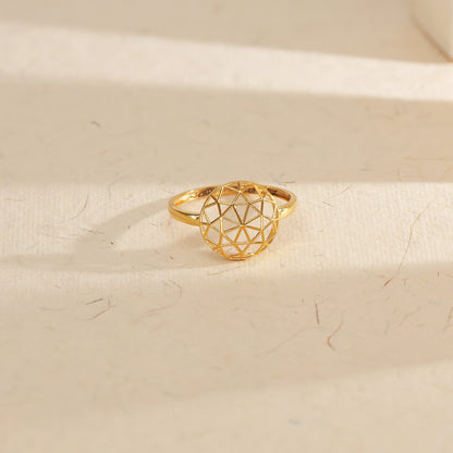Solara Net Cocktail Gold Ring