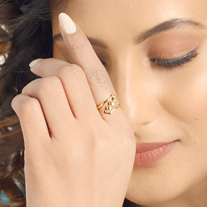 Circles of Purity Cocktail Gold Ring