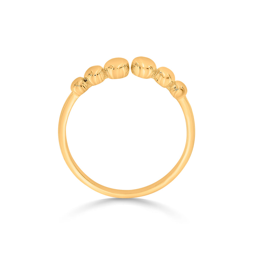 pebble glow fashion gold ring