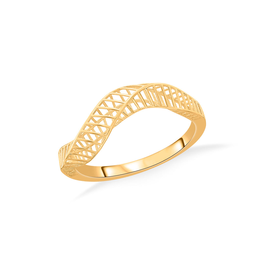 wavelet elegance cocktail gold rings