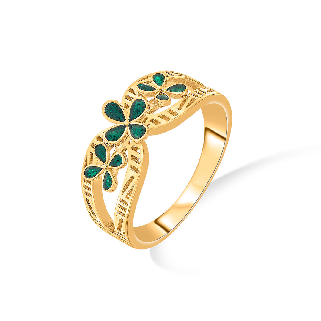 botanic bliss fashion gold rings