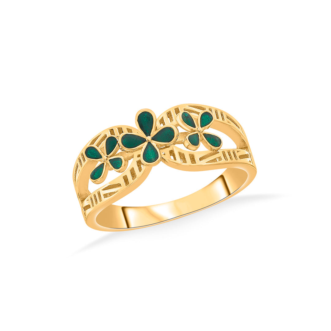 botanic bliss fashion gold ring
