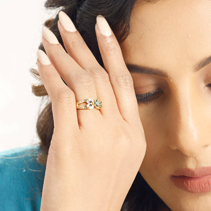 Botanic Bliss Fashion Gold Ring