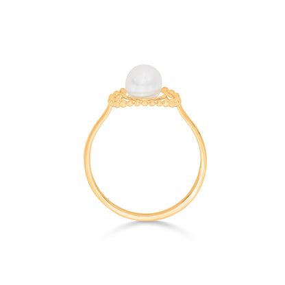 Moon Aura Pearl Gold Ring