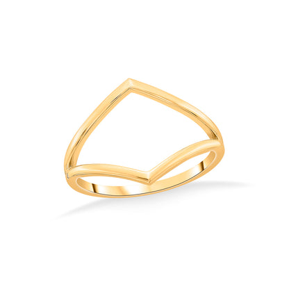 Modern Contour Cocktail Gold Ring