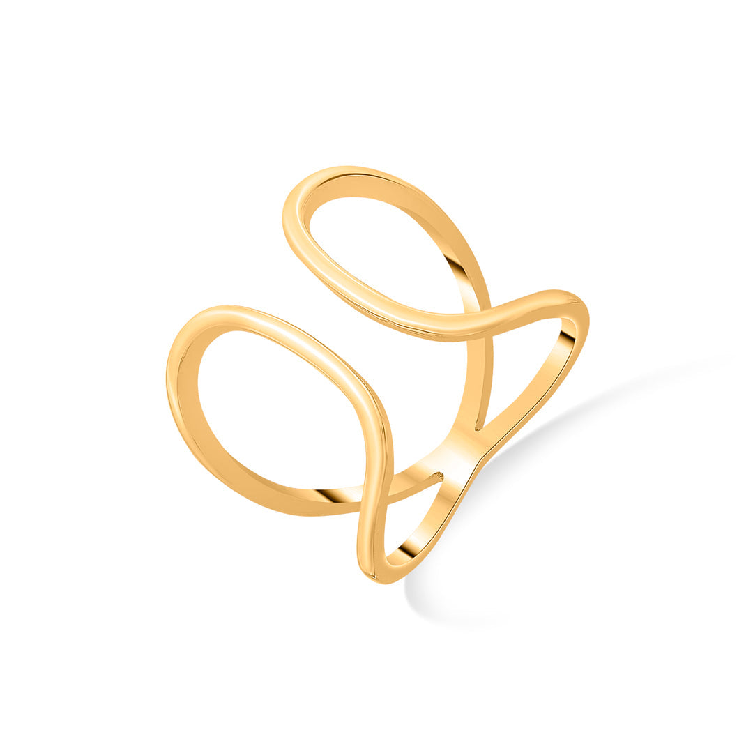 freeform glow cocktail gold ring