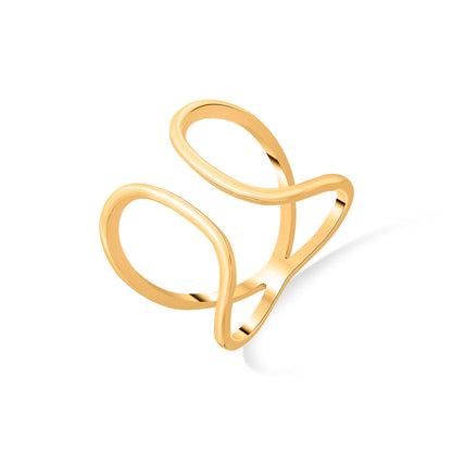 Freeform Glow Cocktail Gold Ring