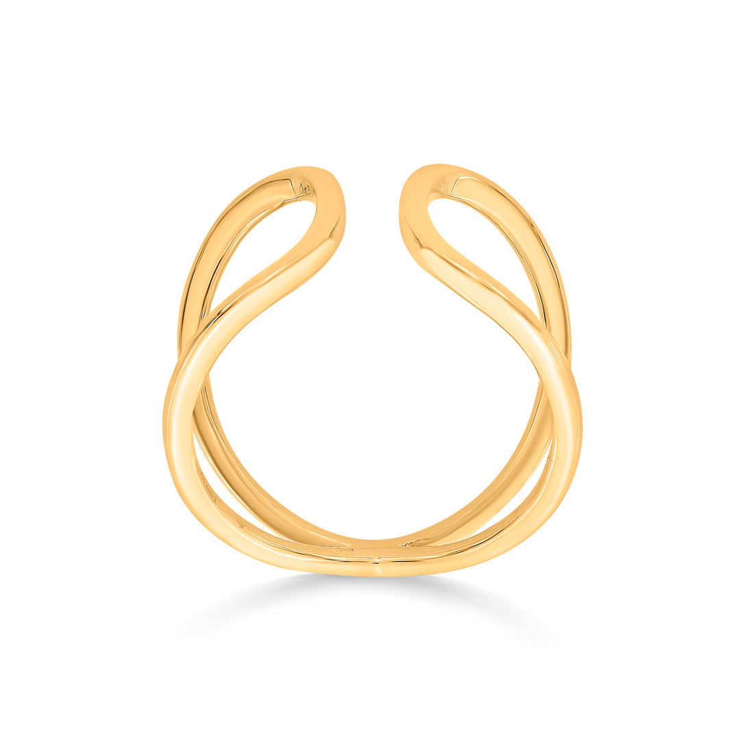 freeform glow cocktail gold ring