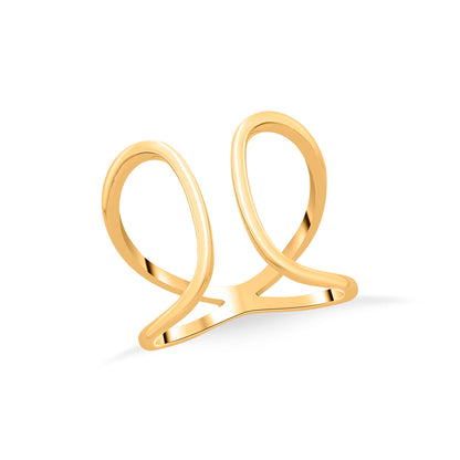 Freeform Glow Cocktail Gold Ring