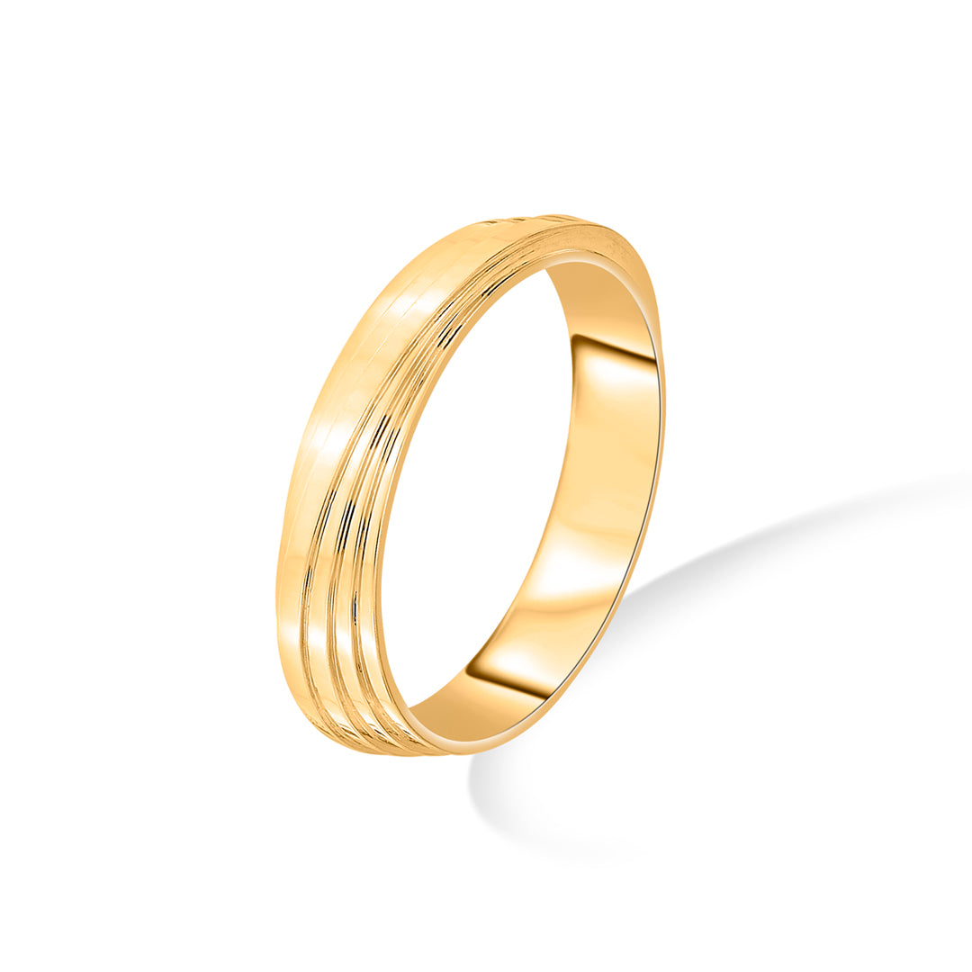 echo stripes bands gold rings