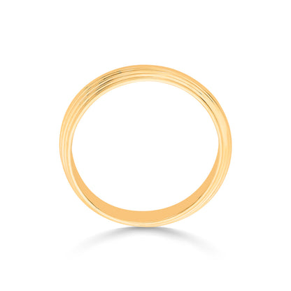 Echo Stripes Bands Gold Ring