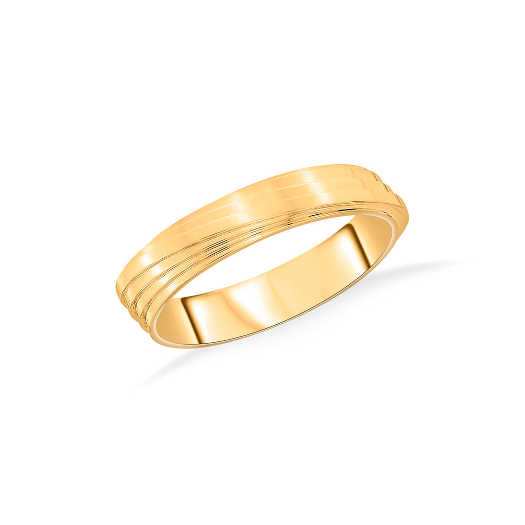 echo stripes bands gold ring