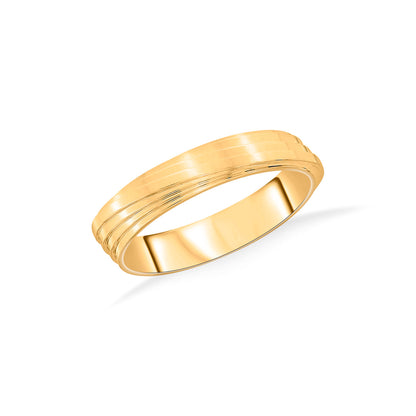 Echo Stripes Bands Gold Ring