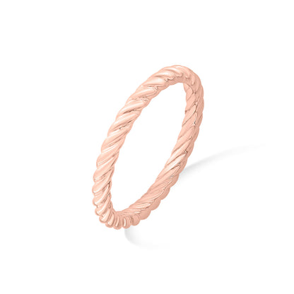 Elegant Twist Casual Gold Ring