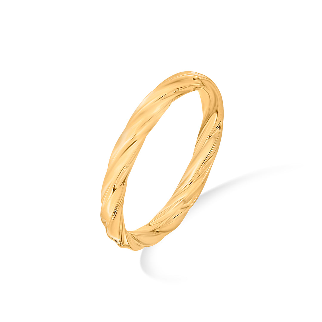 molten edge casual gold rings