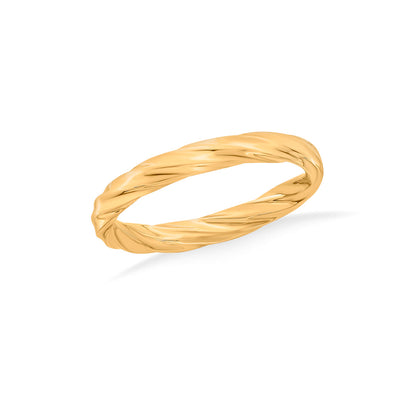 Molten Edge Casual Gold Ring