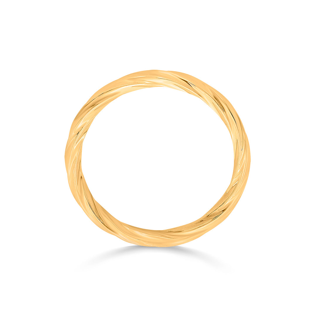 molten edge casual gold rings