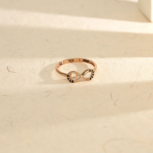 Zyora Infinity Eternity Gold Ring