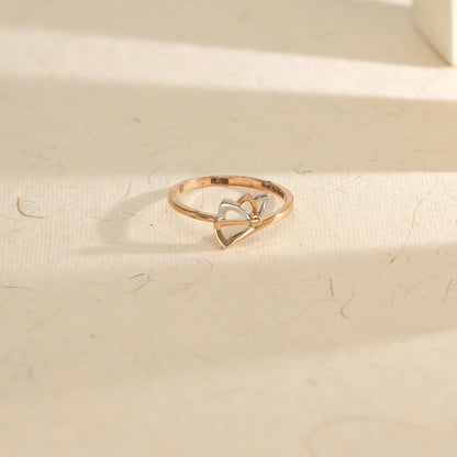 Linked Charm Casual Gold Ring