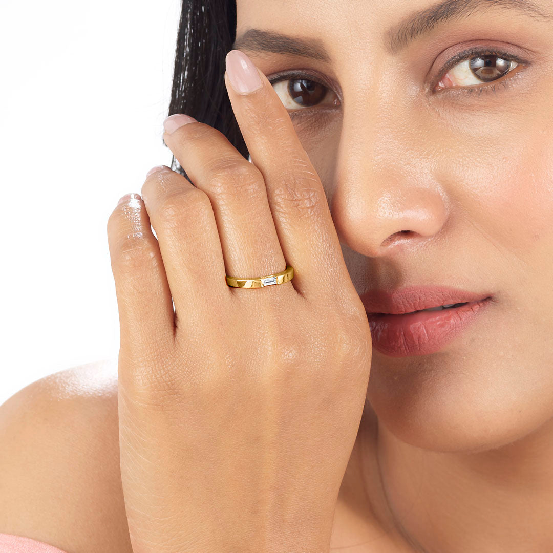 Facet Aura Women's Gold Ring