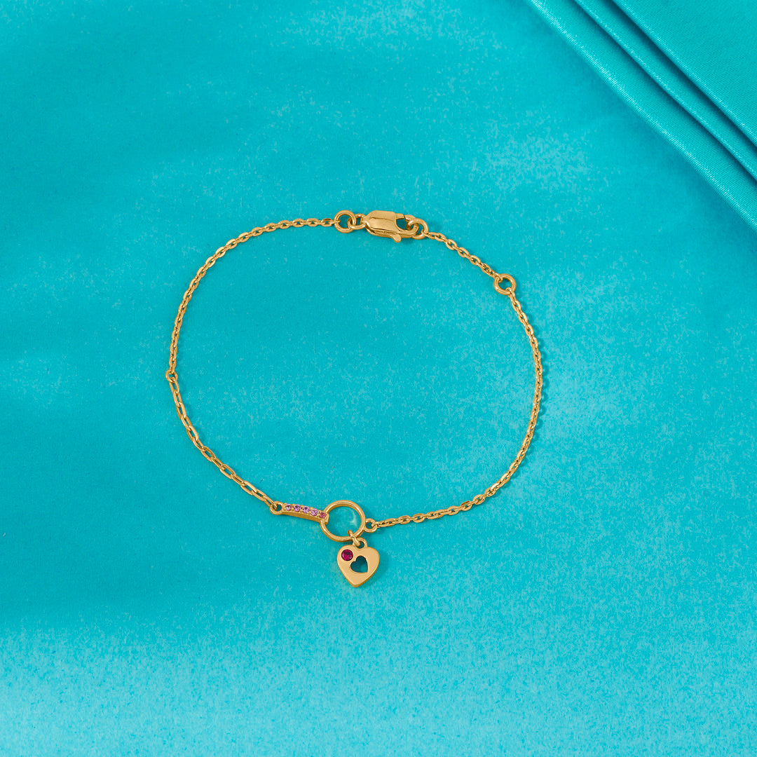 Heart Zone Gold Bracelet for Her