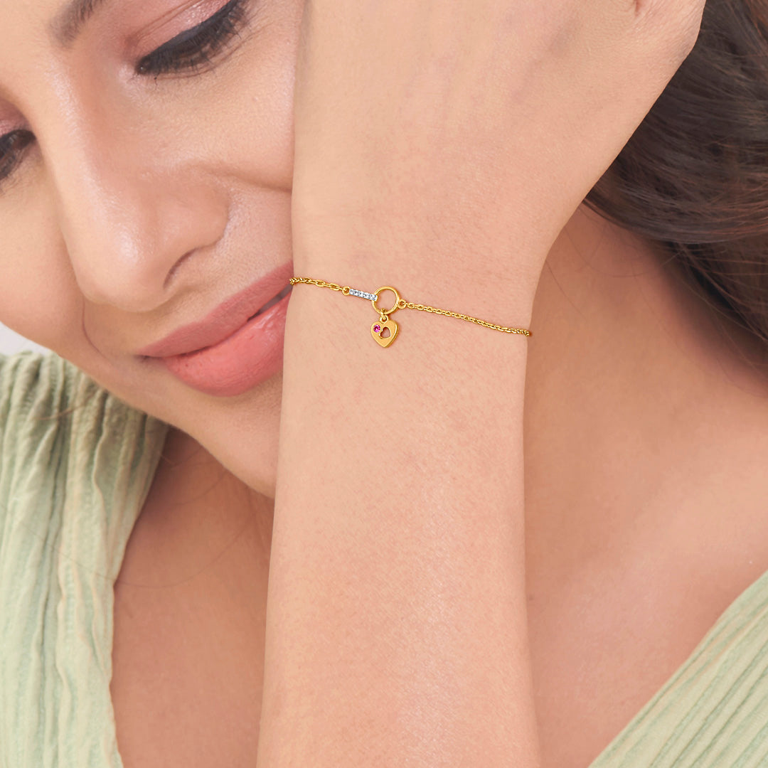Heart Zone Gold Bracelet for Her