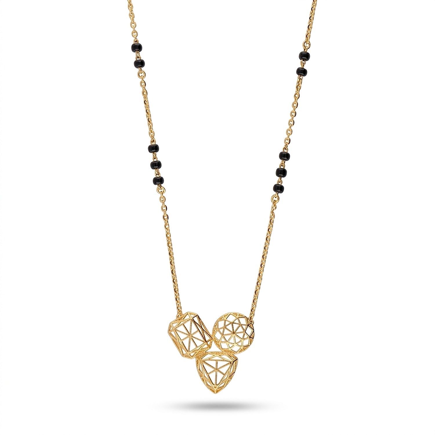 Mesh Geometry 9Kt Gold Mangalsutra
