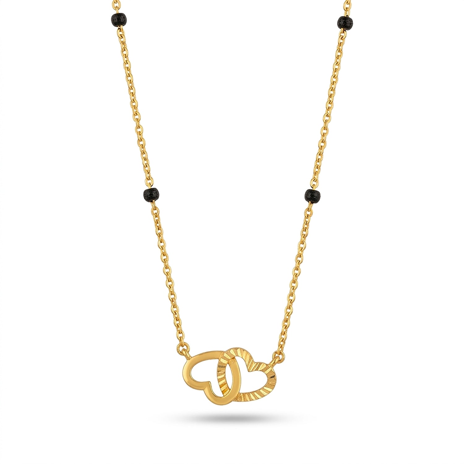Interlinked Hearts 9Kt Gold Mangalsutra