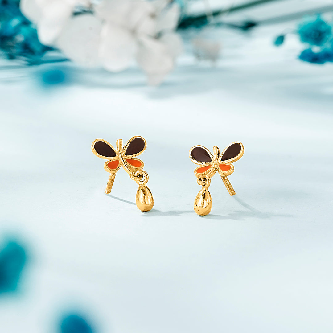 Lumi Fly Gold Stud Earring For Women
