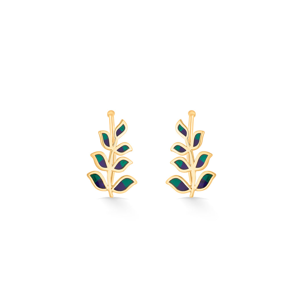 celestial foliage gold earcuff earring for women