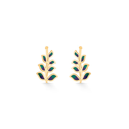 Celestial Foliage Gold Earcuff Earring For Women