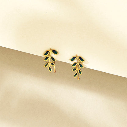 Celestial Foliage Gold Earcuff Earring For Women