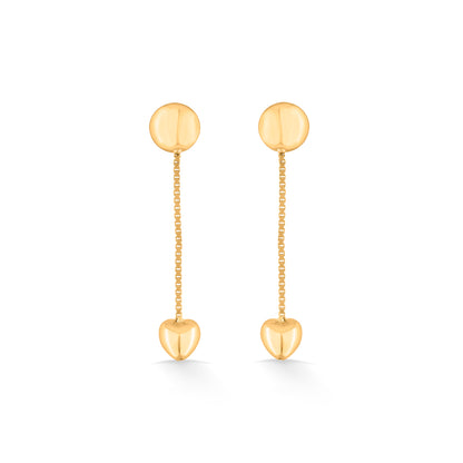 Sleek Pebble Gold Dangler Earring For Women