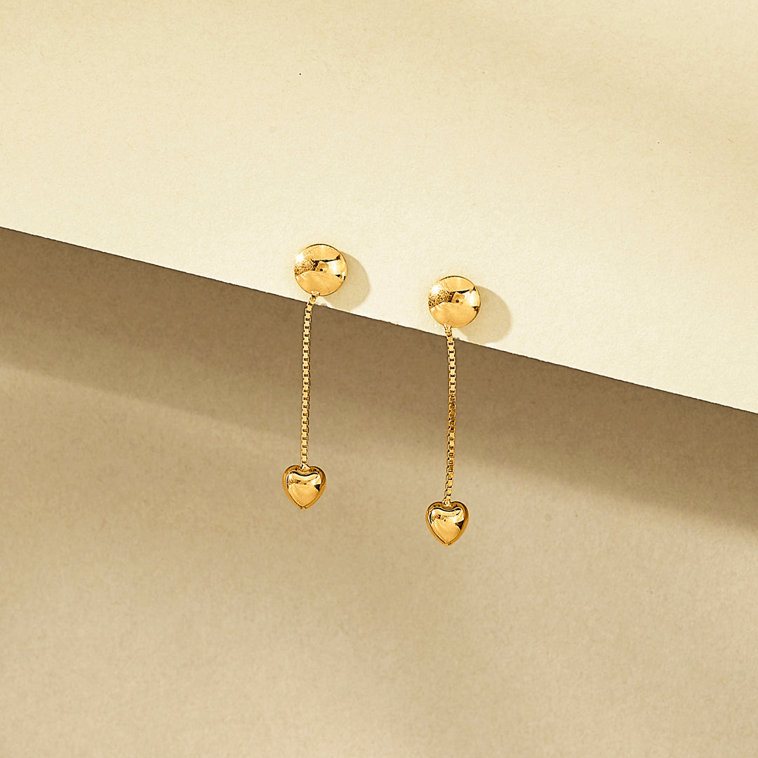 Sleek Pebble Gold Dangler Earring For Women