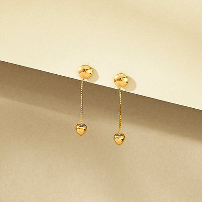 Sleek Pebble Gold Dangler Earring For Women