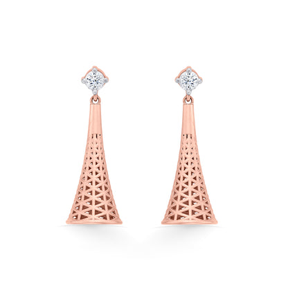 Nexa Weave Gold Dangler Earring For Women