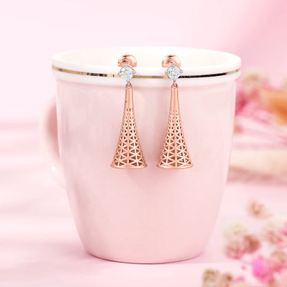 Nexa Weave Gold Dangler Earring For Women