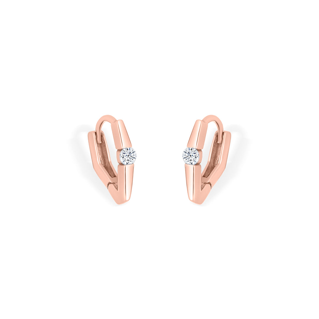 bright dot gold hoops & huggies earring for women