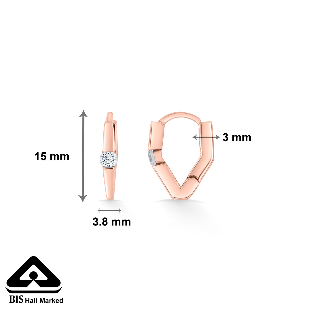 bright dot gold hoops & huggies earring for women