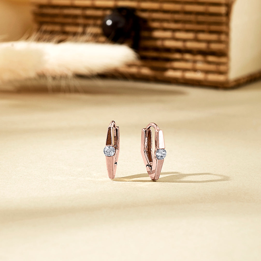 bright dot gold hoops & huggies earring for women